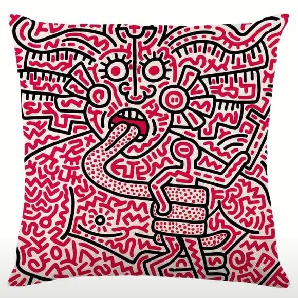 Keith Haring artistic print pillowcase - Picture 1 of 5